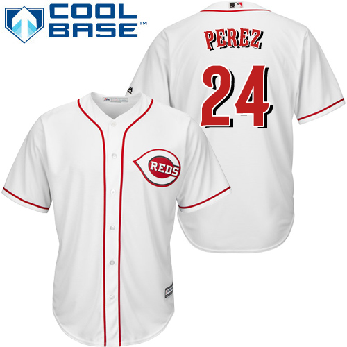 Cincinnati Reds #24 Tony Perez White Cool Base Stitched Youth MLB Jersey Cincinnati Reds #24 Tony Perez White Cool Base Stitched Youth MLB Jersey