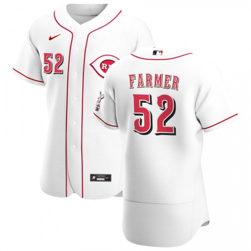 Cincinnati Reds #52 Kyle Farmer Mens Nike White Home 2020 Authentic Player MLB Jersey Cincinnati Reds #52 Kyle Farmer Mens Nike White Home 2020 Authentic Player MLB Jersey