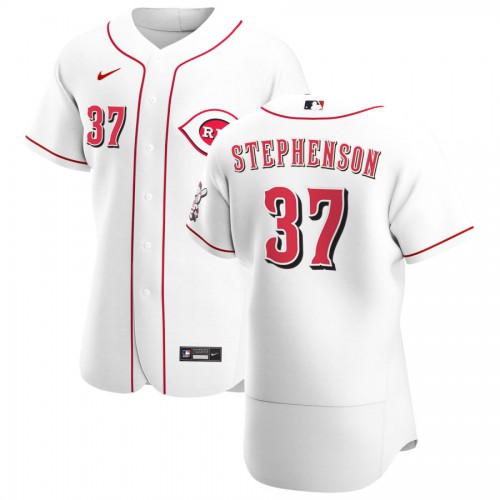 Cincinnati Reds #37 Tyler Stephenson Mens Nike White Home 2020 Authentic Player MLB Jersey Cincinnati Reds #37 Tyler Stephenson Mens Nike White Home 2020 Authentic Player MLB Jersey