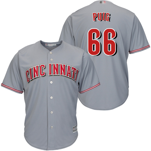 Cincinnati Reds #66 Yasiel Puig Grey Cool Base Stitched Youth MLB Jersey Cincinnati Reds #66 Yasiel Puig Grey Cool Base Stitched Youth MLB Jersey