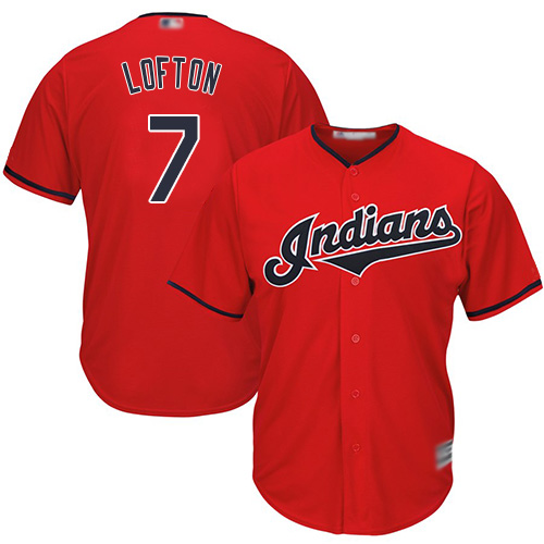 Cleveland Indians #7 Kenny Lofton Red Stitched Youth MLB Jersey Cleveland Indians #7 Kenny Lofton Red Stitched Youth MLB Jersey