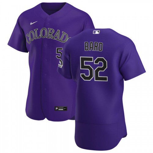 Colorado Rockies #52 Daniel Bard Mens Nike Purple Alternate 2020 Authentic Player MLB Jersey Colorado Rockies #52 Daniel Bard Mens Nike Purple Alternate 2020 Authentic Player MLB Jersey