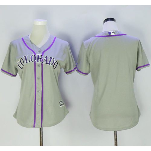 Colorado Rockies Blank Grey Womens Road Stitched MLB Jersey Colorado Rockies Blank Grey Womens Road Stitched MLB Jersey