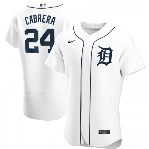 Detroit Tigers #24 Miguel Cabrera Mens Nike White Home 2020 Authentic Player MLB Jersey Detroit Tigers #24 Miguel Cabrera Mens Nike White Home 2020 Authentic Player MLB Jersey