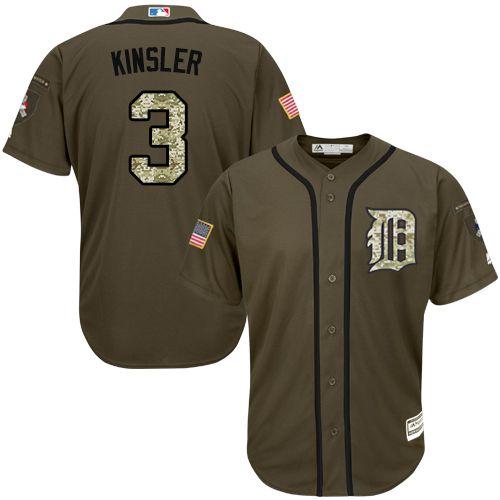 Detroit Tigers #3 Ian Kinsler Green Salute to Service Stitched Youth MLB Jersey Detroit Tigers #3 Ian Kinsler Green Salute to Service Stitched Youth MLB Jersey