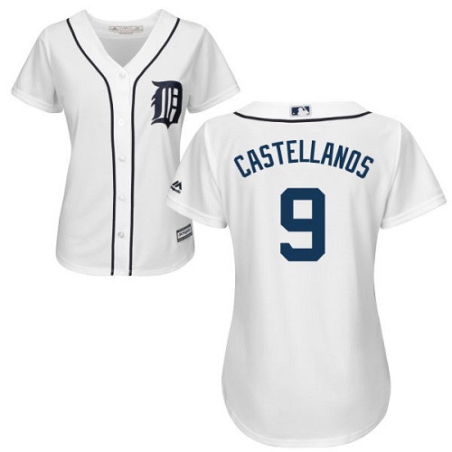 Detroit Tigers #9 Nick Castellanos White Home Womens Stitched MLB Jersey Detroit Tigers #9 Nick Castellanos White Home Womens Stitched MLB Jersey
