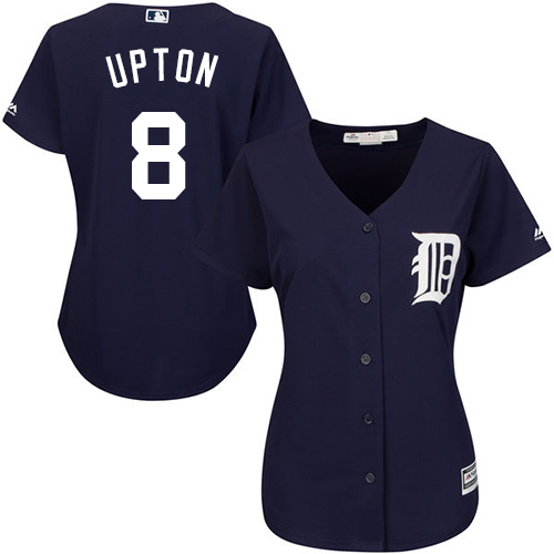 Detroit Tigers #8 Justin Upton Navy Blue Alternate Womens Stitched MLB Jersey Detroit Tigers #8 Justin Upton Navy Blue Alternate Womens Stitched MLB Jersey