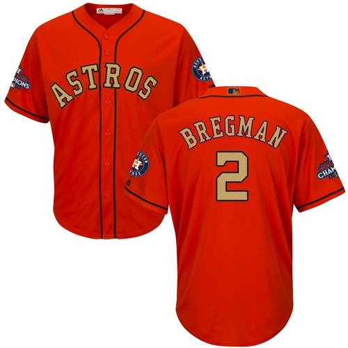 Houston Astros #2 Alex Bregman Orange 2018 Gold Program Cool Base Stitched Youth MLB Jersey Houston Astros #2 Alex Bregman Orange 2018 Gold Program Cool Base Stitched Youth MLB Jersey