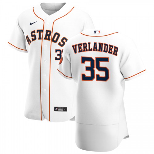 Houston Astros #35 Justin Verlander Mens Nike White Home 2020 Authentic Player MLB Jersey Houston Astros #35 Justin Verlander Mens Nike White Home 2020 Authentic Player MLB Jersey