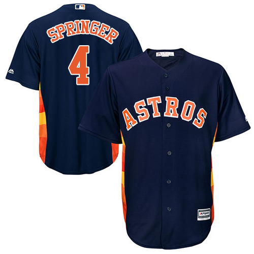 Houston Astros #4 George Springer Navy Blue Cool Base Stitched Youth MLB Jersey Houston Astros #4 George Springer Navy Blue Cool Base Stitched Youth MLB Jersey