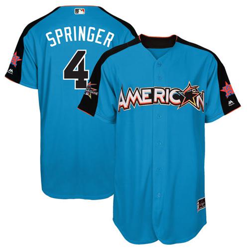 Houston Astros #4 George Springer Blue 2017 All-Star American League Stitched Youth MLB Jersey Houston Astros #4 George Springer Blue 2017 All-Star American League Stitched Youth MLB Jersey