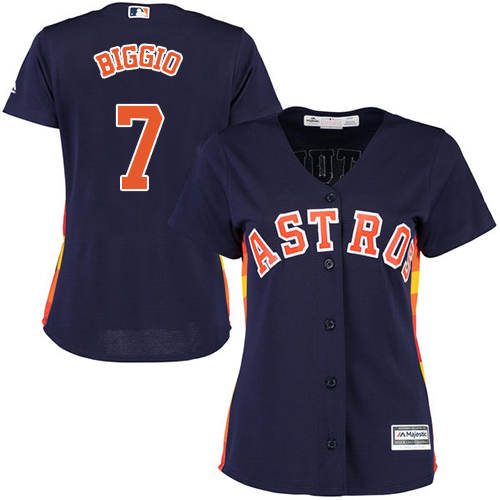 Houston Astros #7 Craig Biggio Navy Blue Alternate Womens Stitched MLB Jersey Houston Astros #7 Craig Biggio Navy Blue Alternate Womens Stitched MLB Jersey