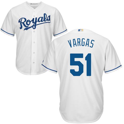 Kansas City Royals #51 Jason Vargas White Cool Base Stitched Youth MLB Jersey Kansas City Royals #51 Jason Vargas White Cool Base Stitched Youth MLB Jersey