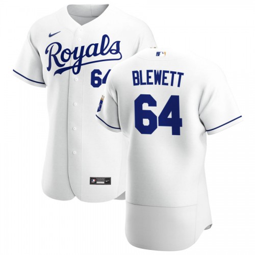 Kansas City Royals #64 Scott Blewett Mens Nike White Home 2020 Authentic Player MLB Jersey Kansas City Royals #64 Scott Blewett Mens Nike White Home 2020 Authentic Player MLB Jersey