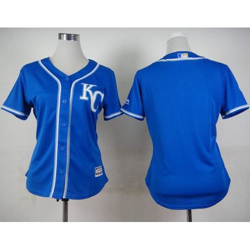 Kansas City Royals Blank Blue Alternate 2 Womens Stitched MLB Jersey Kansas City Royals Blank Blue Alternate 2 Womens Stitched MLB Jersey