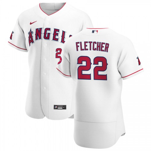 Los Angeles Angels #22 David Fletcher Mens Nike White Home 2020 Authentic Player MLB Jersey Los Angeles Angels #22 David Fletcher Mens Nike White Home 2020 Authentic Player MLB Jersey