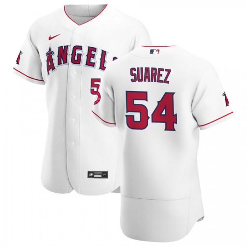 Los Angeles Angels #54 Jose Suarez Mens Nike White Home 2020 Authentic Player MLB Jersey Los Angeles Angels #54 Jose Suarez Mens Nike White Home 2020 Authentic Player MLB Jersey