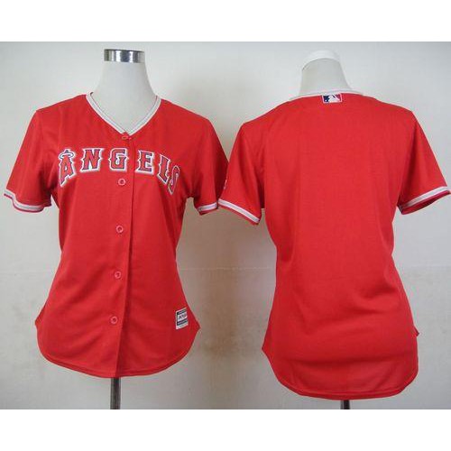 Los Angeles Angels Blank Red Alternate Womens Stitched MLB Jersey Los Angeles Angels Blank Red Alternate Womens Stitched MLB Jersey