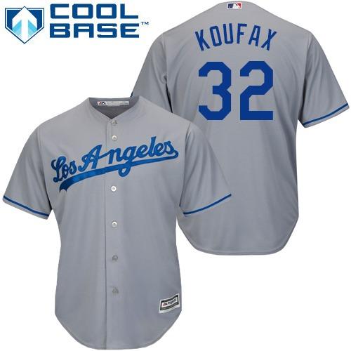 Los Angeles Dodgers #32 Sandy Koufax Grey Cool Base Stitched Youth MLB Jersey Los Angeles Dodgers #32 Sandy Koufax Grey Cool Base Stitched Youth MLB Jersey