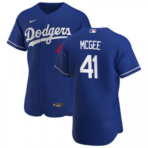 Los Angeles Dodgers #41 Jake McGee Mens Nike Royal Alternate 2020 Authentic Player MLB Jersey Los Angeles Dodgers #41 Jake McGee Mens Nike Royal Alternate 2020 Authentic Player MLB Jersey