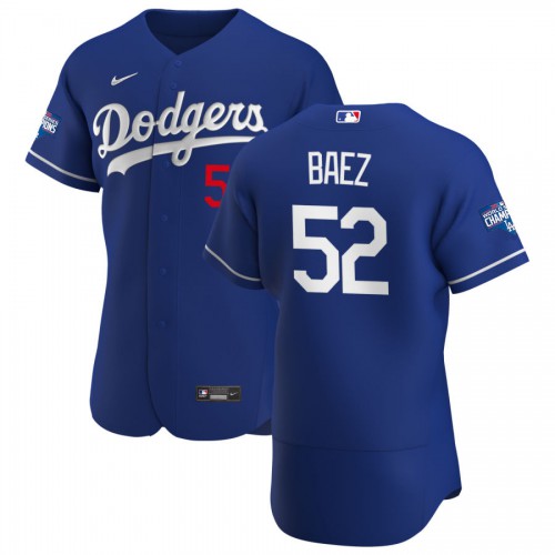 Los Angeles Dodgers #52 Pedro Baez Mens Nike Royal Alternate 2020 World Series Champions Authentic Player MLB Jersey Los Angeles Dodgers #52 Pedro Baez Mens Nike Royal Alternate 2020 World Series Champions Authentic Player MLB Jersey