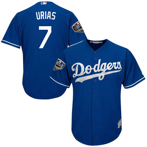 Los Angeles Dodgers #7 Julio Urias Blue Cool Base 2018 World Series Stitched Youth MLB Jersey Los Angeles Dodgers #7 Julio Urias Blue Cool Base 2018 World Series Stitched Youth MLB Jersey
