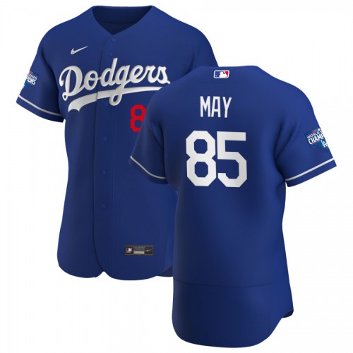 Los Angeles Dodgers #85 Dustin May Mens Nike Royal Alternate 2020 World Series Champions Authentic Player MLB Jersey Los Angeles Dodgers #85 Dustin May Mens Nike Royal Alternate 2020 World Series Champions Authentic Player MLB Jersey