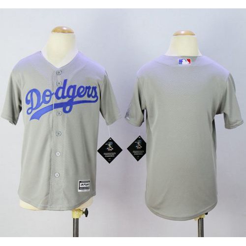 Los Angeles Dodgers Blank Grey Cool Base Stitched Youth MLB Jersey Los Angeles Dodgers Blank Grey Cool Base Stitched Youth MLB Jersey