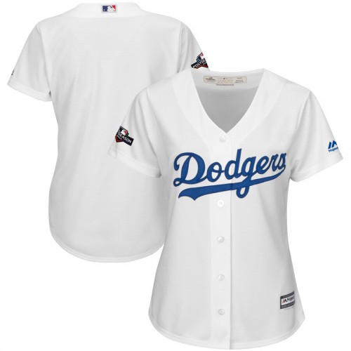 Los Angeles Dodgers Majestic Womens 2019 Postseason Home Official Cool Base Team Jersey White Los Angeles Dodgers Majestic Womens 2019 Postseason Home Official Cool Base Team Jersey White