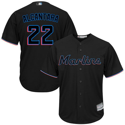 Miami Marlins #22 Sandy Alcantara Black Cool Base Stitched Youth MLB Jersey Miami Marlins #22 Sandy Alcantara Black Cool Base Stitched Youth MLB Jersey