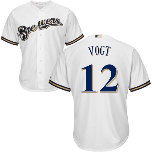 Milwaukee Brewers #12 Stephen Vogt White Cool Base Stitched Youth MLB Jersey Milwaukee Brewers #12 Stephen Vogt White Cool Base Stitched Youth MLB Jersey