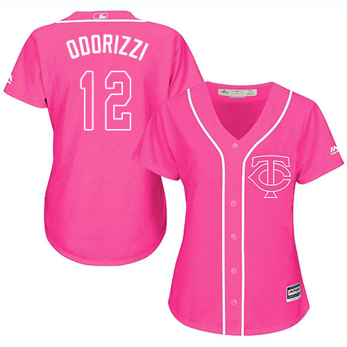 Minnesota Twins #12 Jake Odorizzi Pink Fashion Womens Stitched MLB Jersey Minnesota Twins #12 Jake Odorizzi Pink Fashion Womens Stitched MLB Jersey