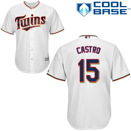 Minnesota Twins #15 Jason Castro White Cool Base Stitched Youth MLB Jersey Minnesota Twins #15 Jason Castro White Cool Base Stitched Youth MLB Jersey