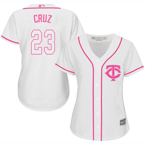 Minnesota Twins #23 Nelson Cruz White/Pink Fashion Womens Stitched MLB Jersey Minnesota Twins #23 Nelson Cruz White/Pink Fashion Womens Stitched MLB Jersey