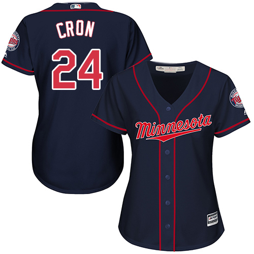 Minnesota Twins #24 C.J. Cron Navy Blue Alternate Womens Stitched MLB Jersey Minnesota Twins #24 C.J. Cron Navy Blue Alternate Womens Stitched MLB Jersey