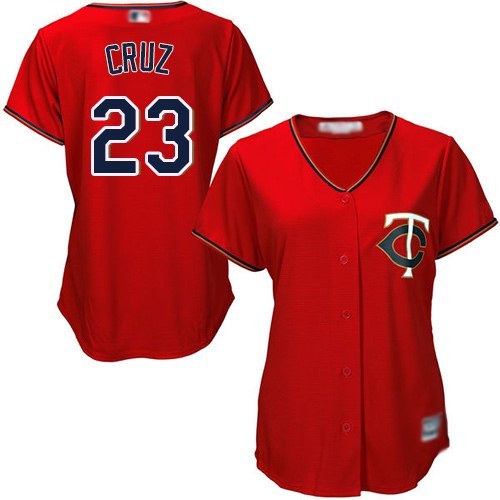 Minnesota Twins #23 Nelson Cruz Red Alternate Womens Stitched MLB Jersey Minnesota Twins #23 Nelson Cruz Red Alternate Womens Stitched MLB Jersey