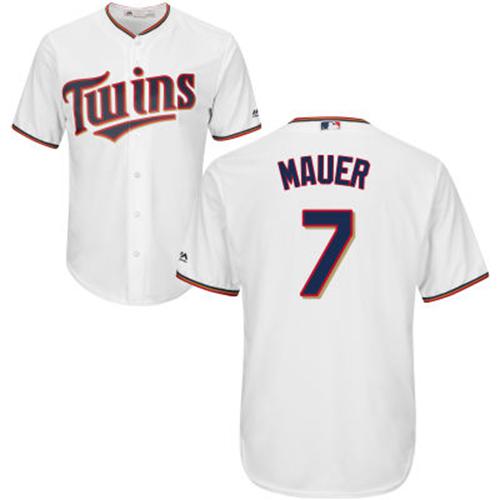 Minnesota Twins #7 Joe Mauer White Cool Base Stitched Youth MLB Jersey Minnesota Twins #7 Joe Mauer White Cool Base Stitched Youth MLB Jersey