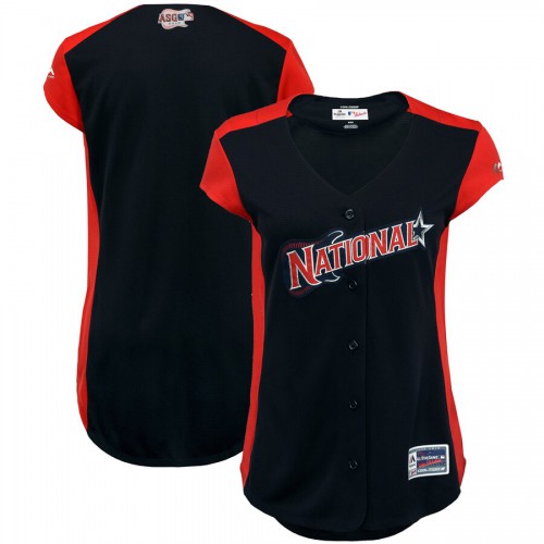 National League Blank Majestic Womens 2019 MLB All-Star Game Workout Team Jersey Navy Red National League Blank Majestic Womens 2019 MLB All-Star Game Workout Team Jersey Navy Red