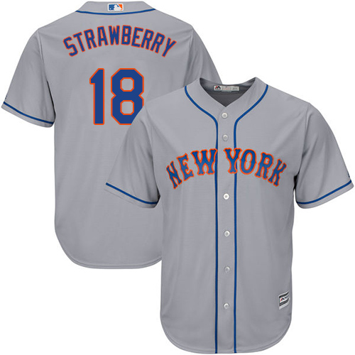 New York Mets #18 Darryl Strawberry Grey Cool Base Stitched Youth MLB Jersey New York Mets #18 Darryl Strawberry Grey Cool Base Stitched Youth MLB Jersey
