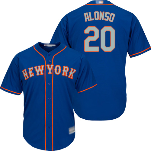 New York Mets #20 Pete Alonso Blue(Grey NO.) Cool Base Stitched Youth MLB Jersey New York Mets #20 Pete Alonso Blue(Grey NO.) Cool Base Stitched Youth MLB Jersey