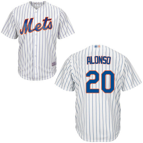 New York Mets #20 Pete Alonso White(Blue Strip) Cool Base Stitched Youth MLB Jersey New York Mets #20 Pete Alonso White(Blue Strip) Cool Base Stitched Youth MLB Jersey