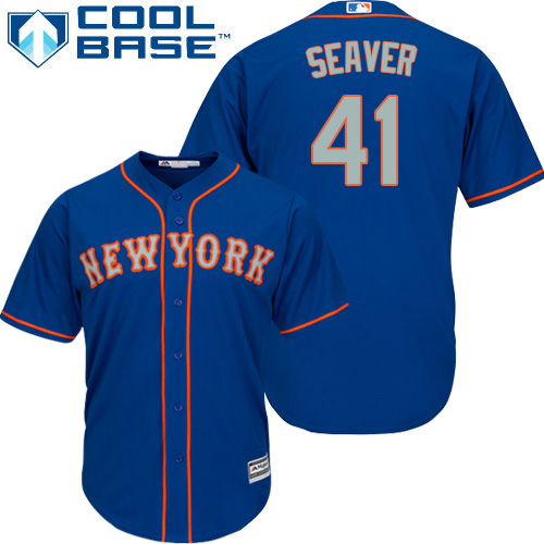 New York Mets #41 Tom Seaver Blue(Grey NO.) Cool Base Stitched Youth MLB Jersey New York Mets #41 Tom Seaver Blue(Grey NO.) Cool Base Stitched Youth MLB Jersey