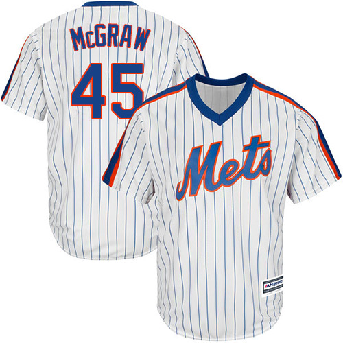 New York Mets #45 Tug McGraw White(Blue Strip) Alternate Cool Base Stitched Youth MLB Jersey New York Mets #45 Tug McGraw White(Blue Strip) Alternate Cool Base Stitched Youth MLB Jersey