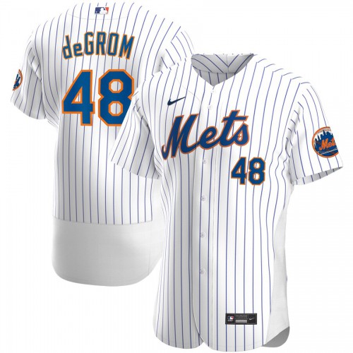 New York Mets #48 Jacob deGrom Mens Nike White Home 2020 Authentic Player MLB Jersey New York Mets #48 Jacob deGrom Mens Nike White Home 2020 Authentic Player MLB Jersey