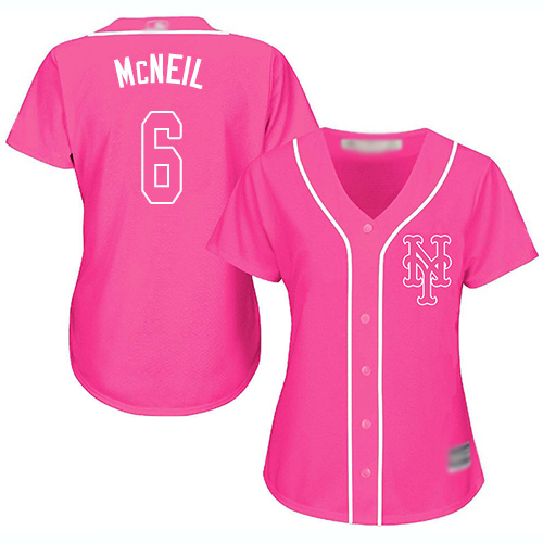 New York Mets #6 Jeff McNeil Pink Fashion Womens Stitched MLB Jersey New York Mets #6 Jeff McNeil Pink Fashion Womens Stitched MLB Jersey