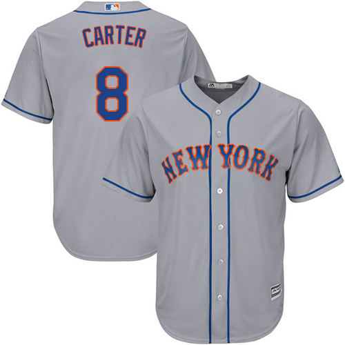 New York Mets #8 Gary Carter Grey Cool Base Stitched Youth MLB Jersey New York Mets #8 Gary Carter Grey Cool Base Stitched Youth MLB Jersey