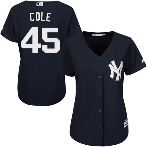 New York Yankees #45 Gerrit Cole Navy Blue Alternate Womens Stitched MLB Jersey New York Yankees #45 Gerrit Cole Navy Blue Alternate Womens Stitched MLB Jersey