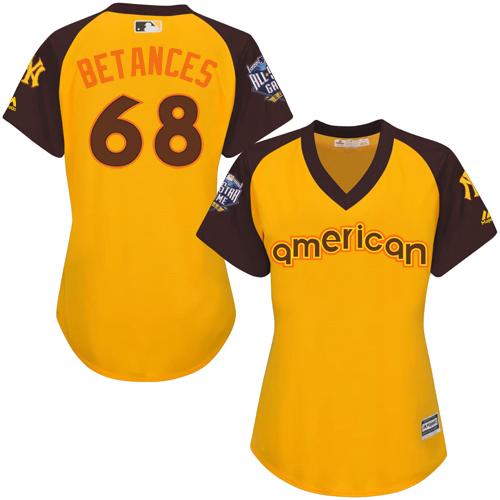 New York Yankees #68 Dellin Betances Gold 2016 All-Star American League Womens Stitched MLB Jersey New York Yankees #68 Dellin Betances Gold 2016 All-Star American League Womens Stitched MLB Jersey