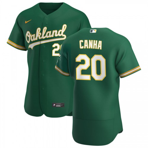 Oakland Athletics #20 Mark Canha Mens Nike Kelly Green Alternate 2020 Authentic Player MLB Jersey Oakland Athletics #20 Mark Canha Mens Nike Kelly Green Alternate 2020 Authentic Player MLB Jersey