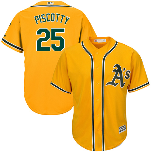Oakland Athletics #25 Stephen Piscotty Gold Cool Base Stitched Youth MLB Jersey Oakland Athletics #25 Stephen Piscotty Gold Cool Base Stitched Youth MLB Jersey